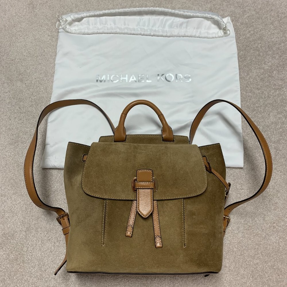 Michael Kors Leather and Suede Backpack